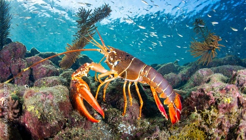 American lobster in natural environment