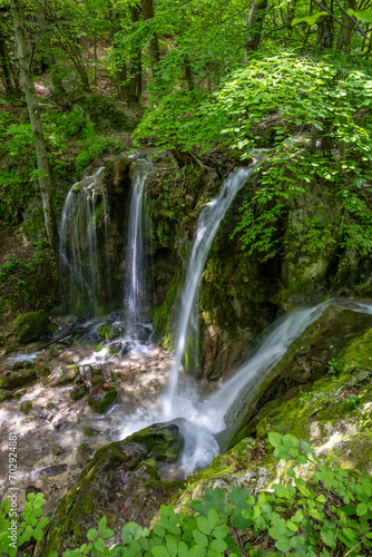 Fototapeta Naklejka Na Ścianę i Meble -  Hajsky waterfall, National Park Slovak Paradise, Slovakia