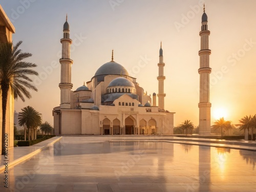 beautiful modern mosque hd wallpaper, modern mosque architectural