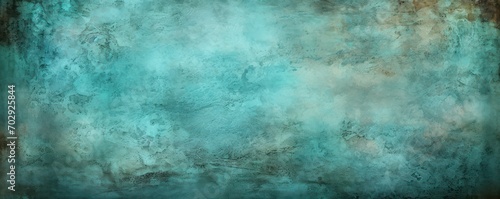 Textured medium aquamarine grunge background 