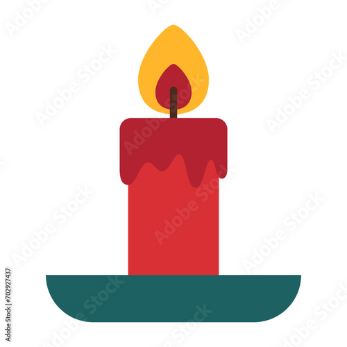 Christmas candle icon.