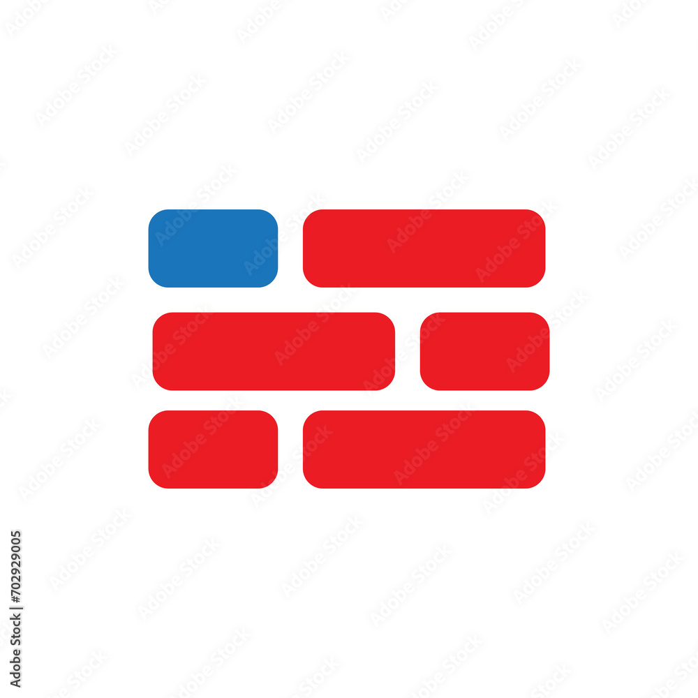 american brick logo design vector image