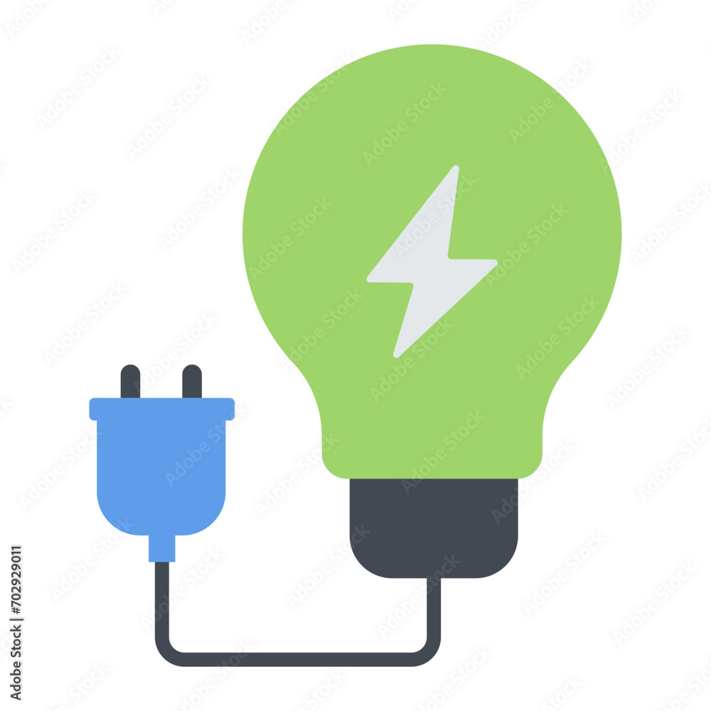 Obraz premium Ecology bulb light icon