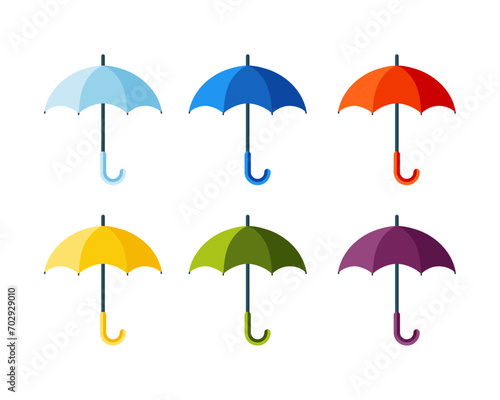 Umbrella icon set. Umbrella vector illustration