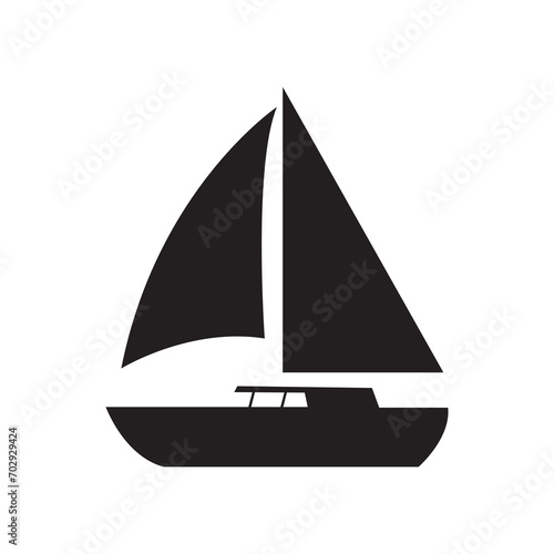 Fototapeta Naklejka Na Ścianę i Meble -  jet sailing boat logo design vector image