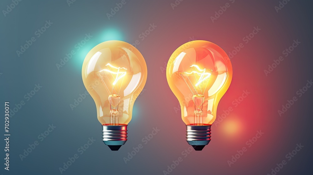 Creative light bulb on ight background. Creative light bulb on ight background.