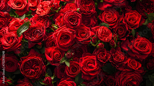 Wall Of Red Roses. Valentines Day Red Roses For That Special Someone
