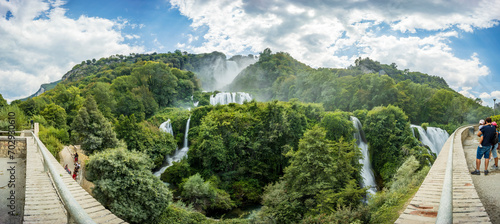 Marmore falls, Cascata delle Marmore, in Umbria region, Italy