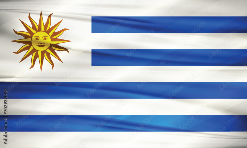 Illustration of Uruguay flag and editable vector Uruguay country flag Illustration of Uruguay flag and editable vector Uruguay country flag