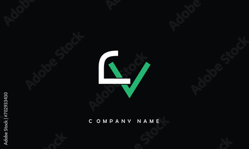 LV, VL, L, V Abstract Letters Logo Monogram