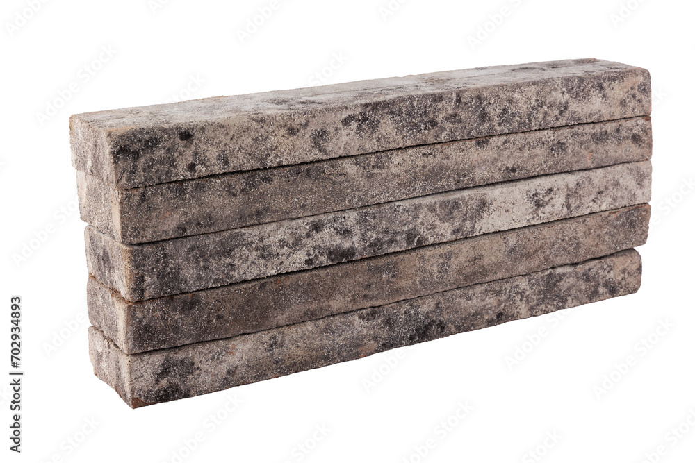 Fototapeta premium Stack of bricks isolated on the white background