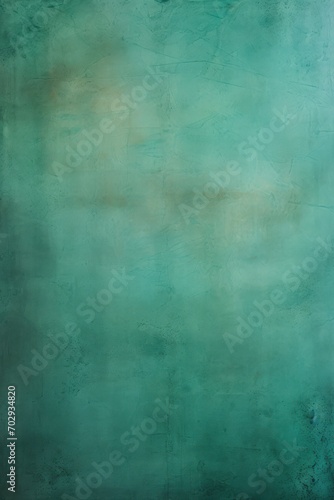 Teal Green background on cement floor texture