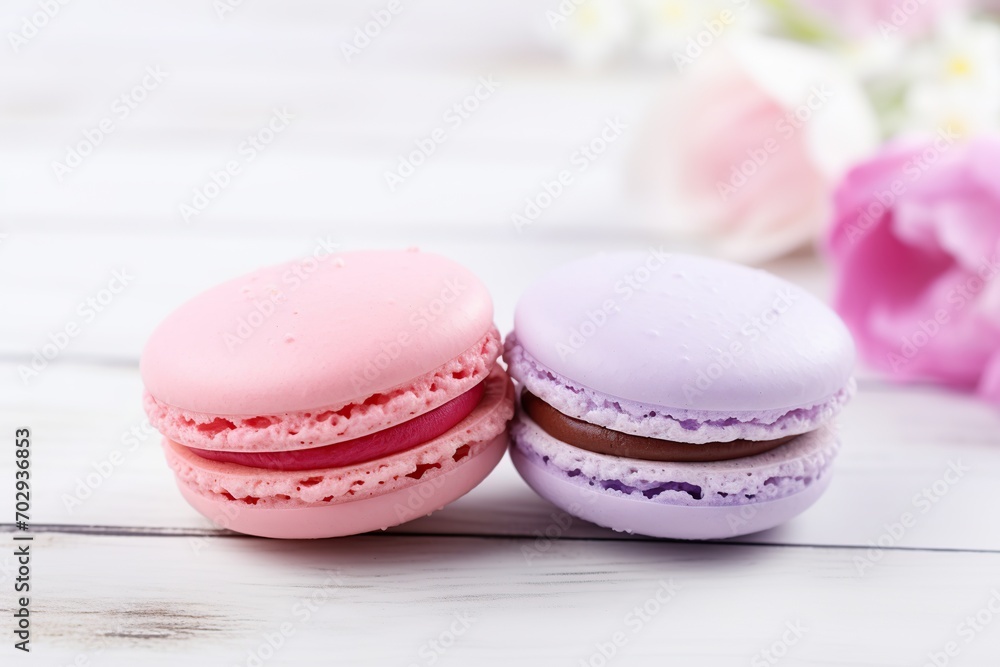 Colorful macarons dessert on wooden background Colorful macarons dessert on wooden background