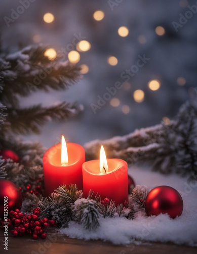 Candlelit Holiday Night Scene