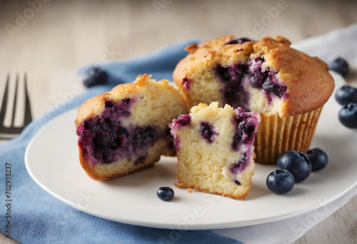 Blueberry Muffin on a Cloth