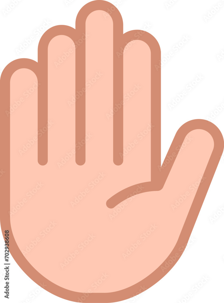 Hand icon design in line fill style. Vector. Hand icon design in line fill style. Vector.