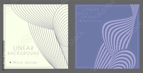 Background of wavy lines. Abstract design. Interior template, banners, posters, flyers. The idea of packaging goods, prints and creativity