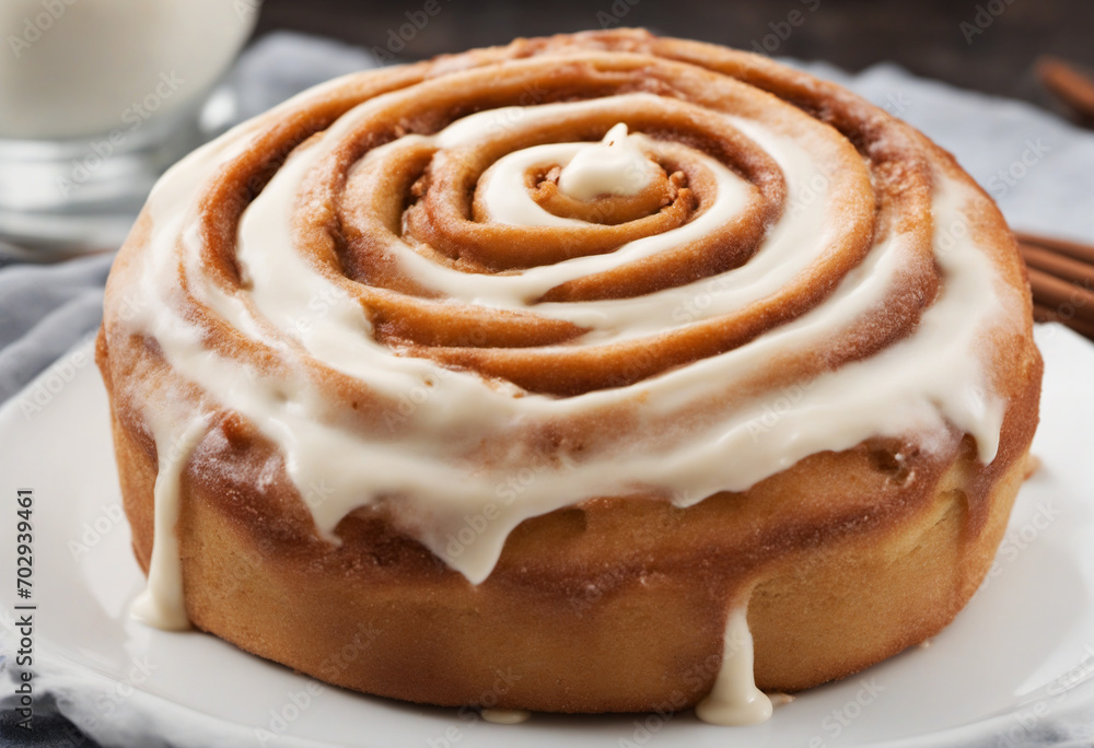 Cinnamon Roll with White Frosting Cinnamon Roll with White Frosting