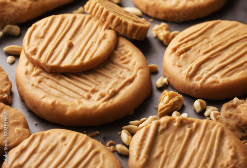 Peanut Butter Cookies Displayed on a Table