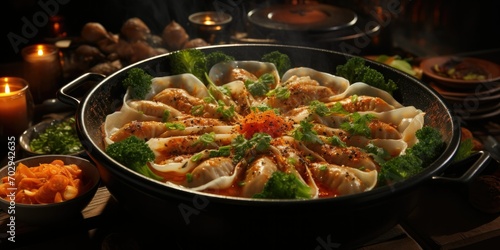 Klimppisoppa Culinary Warmth  A Visual Symphony of Dumpling Soup Delight  Capturing Traditional Flavors in Every Spoonful. 