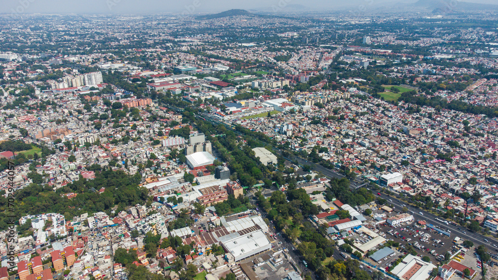 aerial view of the mexico city cdmx