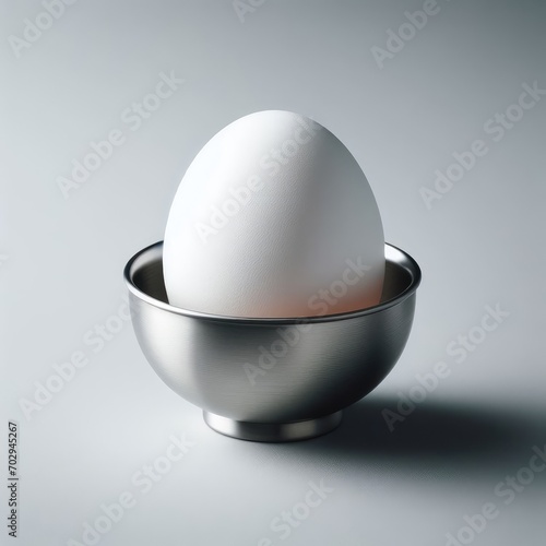 egg in aa cup on a white background
 photo