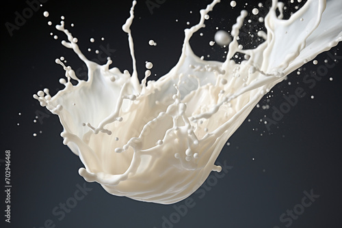 isolated milk splash Created with Generative AI Technology