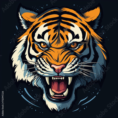 Tiger vector illustration for logo or design 
