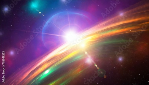 abstract fractal fantasy light in space orbital planet moon stars and astronomy texture lights and color background geometric nebula