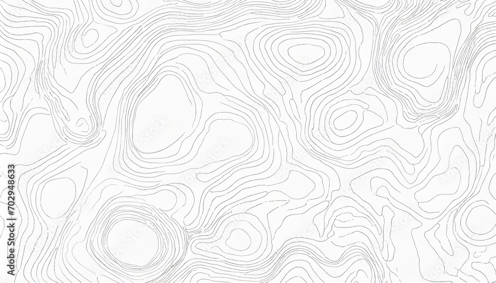 abstract blank detailed topographic contour map subtle white vector background topographic cartography topographic map topographic relief topography map topography relief - obrazy, fototapety, plakaty 