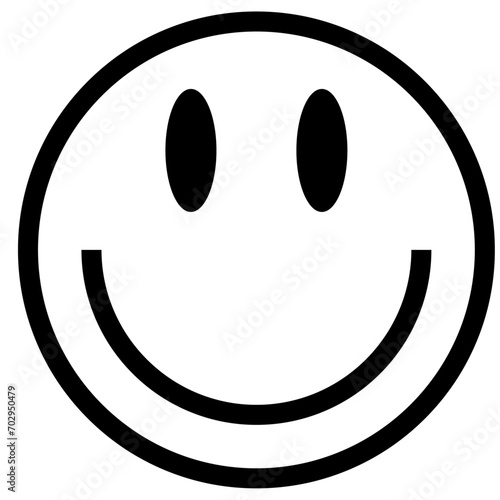 Cheerful Smiley Face Icons in Flat Style