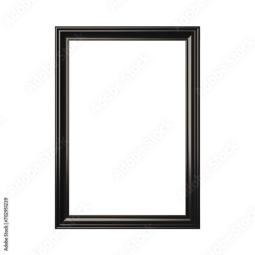 Mockup of a black wooden picture frame