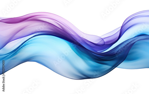 Ethereal blend of purple and blue abstract blooming shape