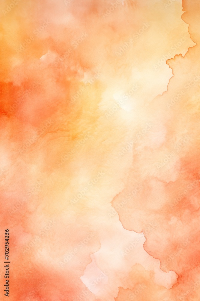 Peach Orange watercolor abstract background