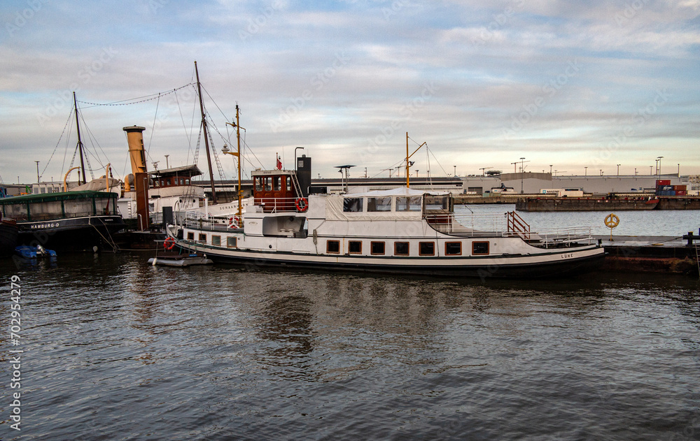 Steamer at Hamburg Port Museum Steamer at Hamburg Port Museum