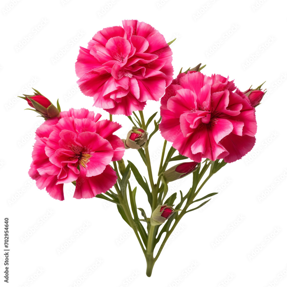 Sweet William flowers in deep pink.