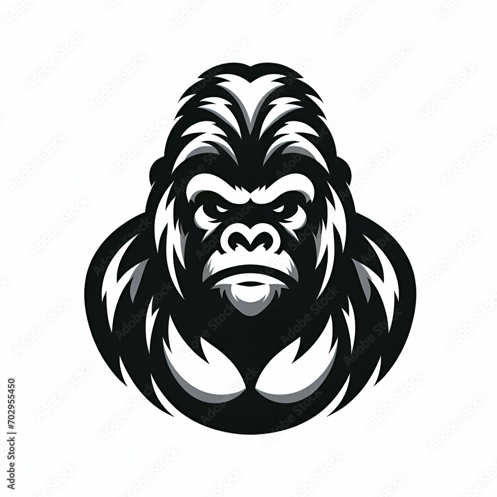 Gorilla isolated on white background 