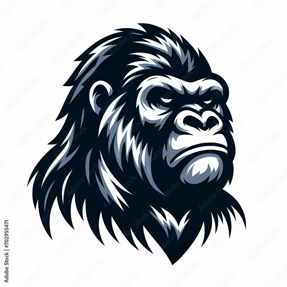 Obraz premium Gorilla isolated on white background