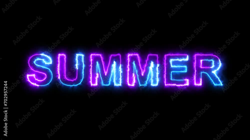 Summer, Autumn, Winter Neon Text Sign On Black Background. Blue inscription. Summer text card for season. Summer mood. Summertime. For title, text, presentation. 4K. Summer, Autumn, Winter Neon Text Sign On Black Background. Blue inscription. Summer text card for season. Summer mood. Summertime. For title, text, presentation. 4K.