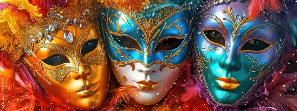 banner with carnival mask with empty space for text. carnival concept, venice banner with carnival mask with empty space for text. carnival concept, venice