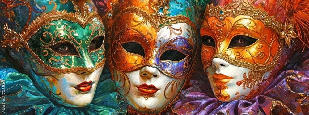 banner with carnival mask with empty space for text. carnival concept, venice banner with carnival mask with empty space for text. carnival concept, venice