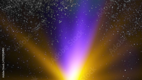 Bright lights and dust. Computer generated 3d render