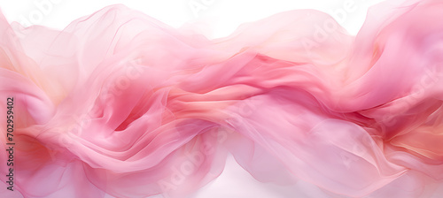 Abstract pastel pink soft fabric wavy folds. Modern luxury silk wave drapes background. Smoke wavy texture waves material backdrop, Valentine backdrop for web, mobile copy space by Vita photo