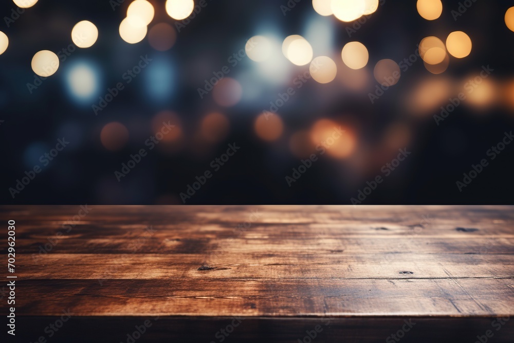Wooden texture table on blurred background Wooden texture table on blurred background
