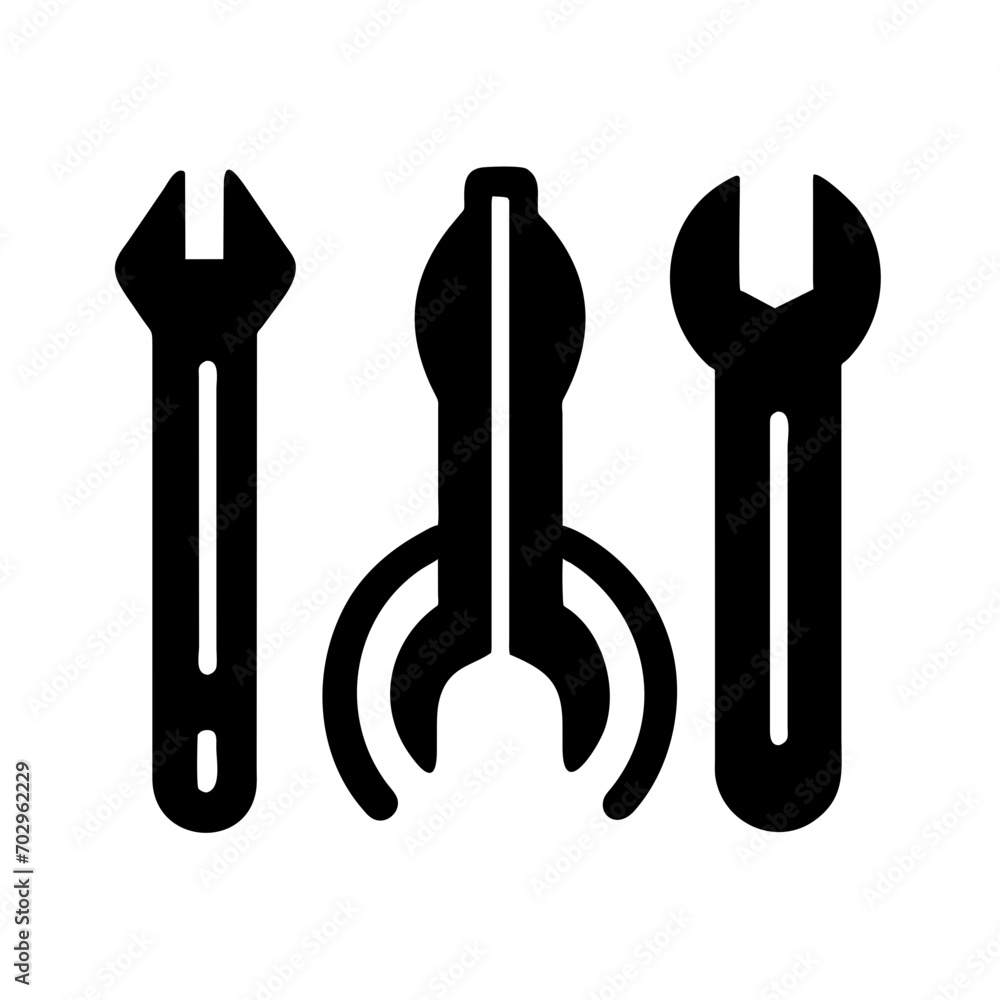 A set of engineer's tools. vektor icon illustation