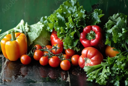 An array of vibrant  nutrient-rich vegetables  including juicy cherry and plum tomatoes  showcase the beauty and benefits of whole  plant-based foods