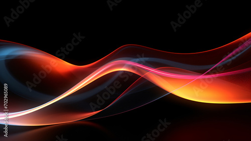 Abstract twisted light trail dynamic shape