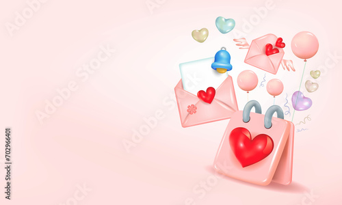  Pink wall calendar. A postcard with a heart.
A greeting card.