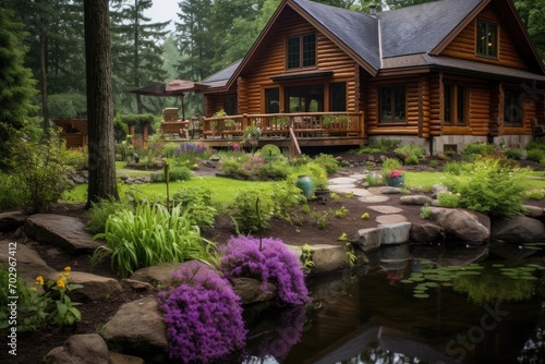 Enchanting Log Home Embraced by Breathtaking Natural Beauty and Scenic Surroundings