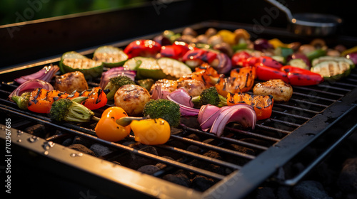 Outdoor Culinary Adventure - Various Vegetables Grilling in the Open Air
